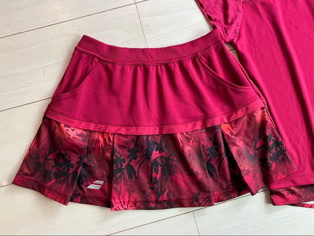 極美品＊Babolatバボラ＊ワイン色の上下セットアップ