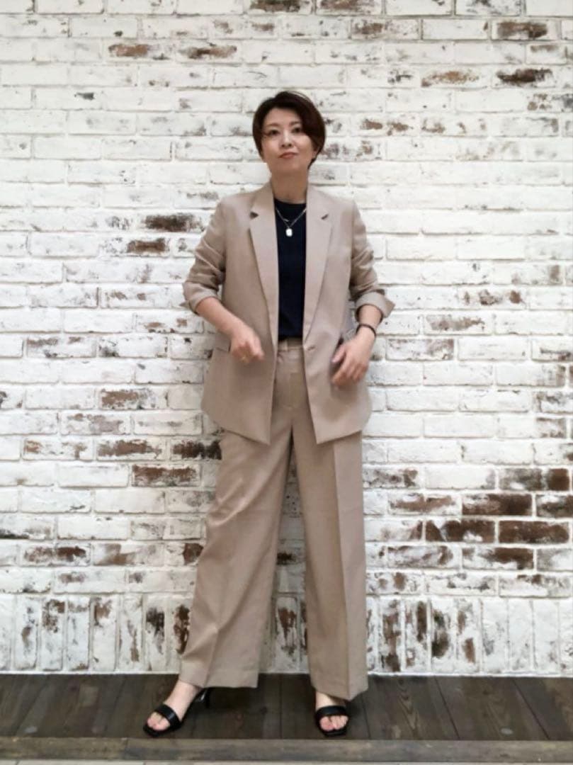 プラステ　プレミアムオックス　ジャケットパンツ　ベージュ　S