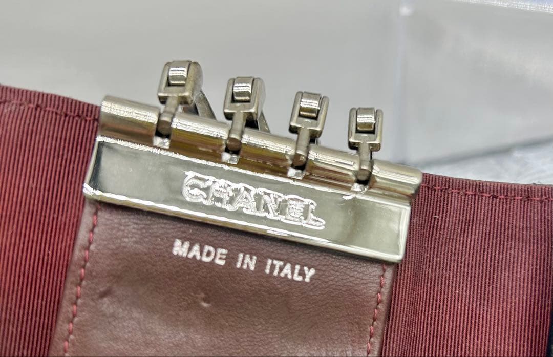 CHANEL シャネル マトラッセ ラムスキン 4連キーケース 黒　金田