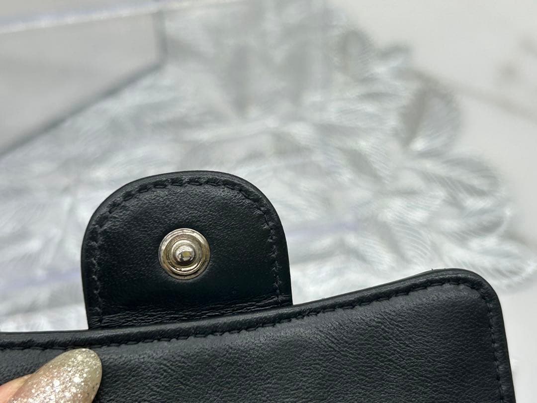 CHANEL シャネル マトラッセ ラムスキン 4連キーケース 黒　金田