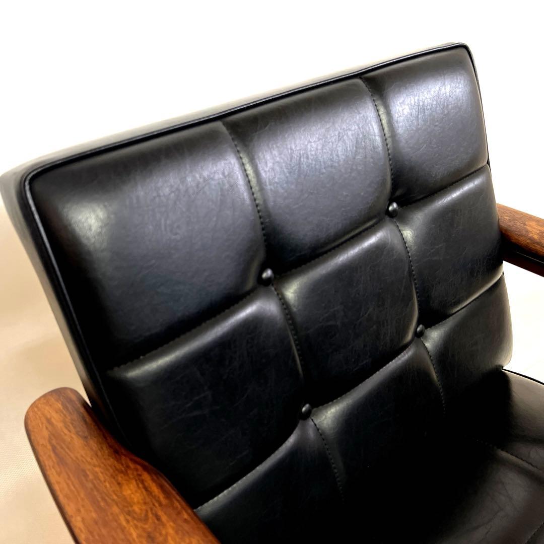 カリモク・Kチェア・1シーター・一人がけ・スタンダードブラック・破れなし