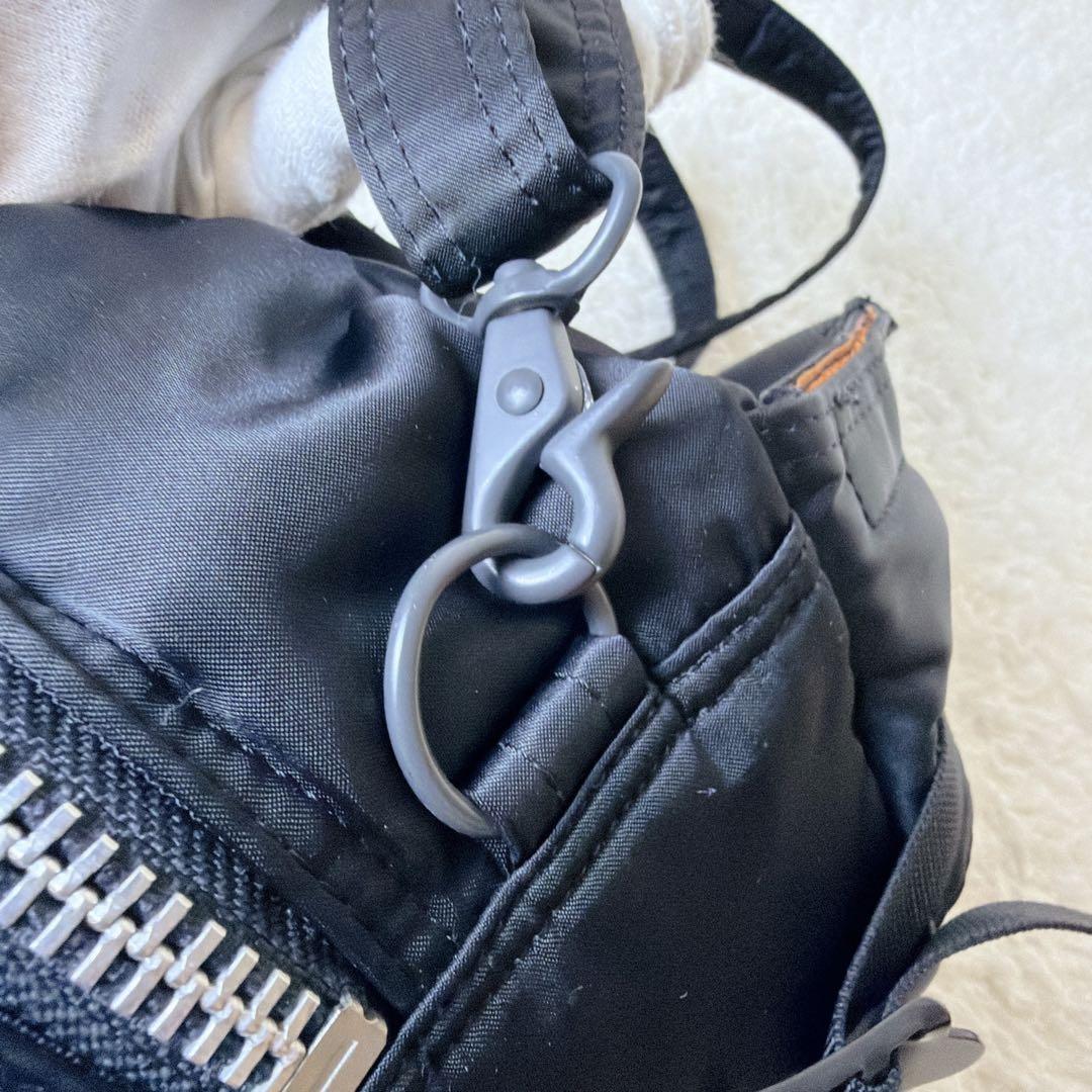 【美品】PORTER タンカー 2way ボディバッグ ウエストバッグ ブラック