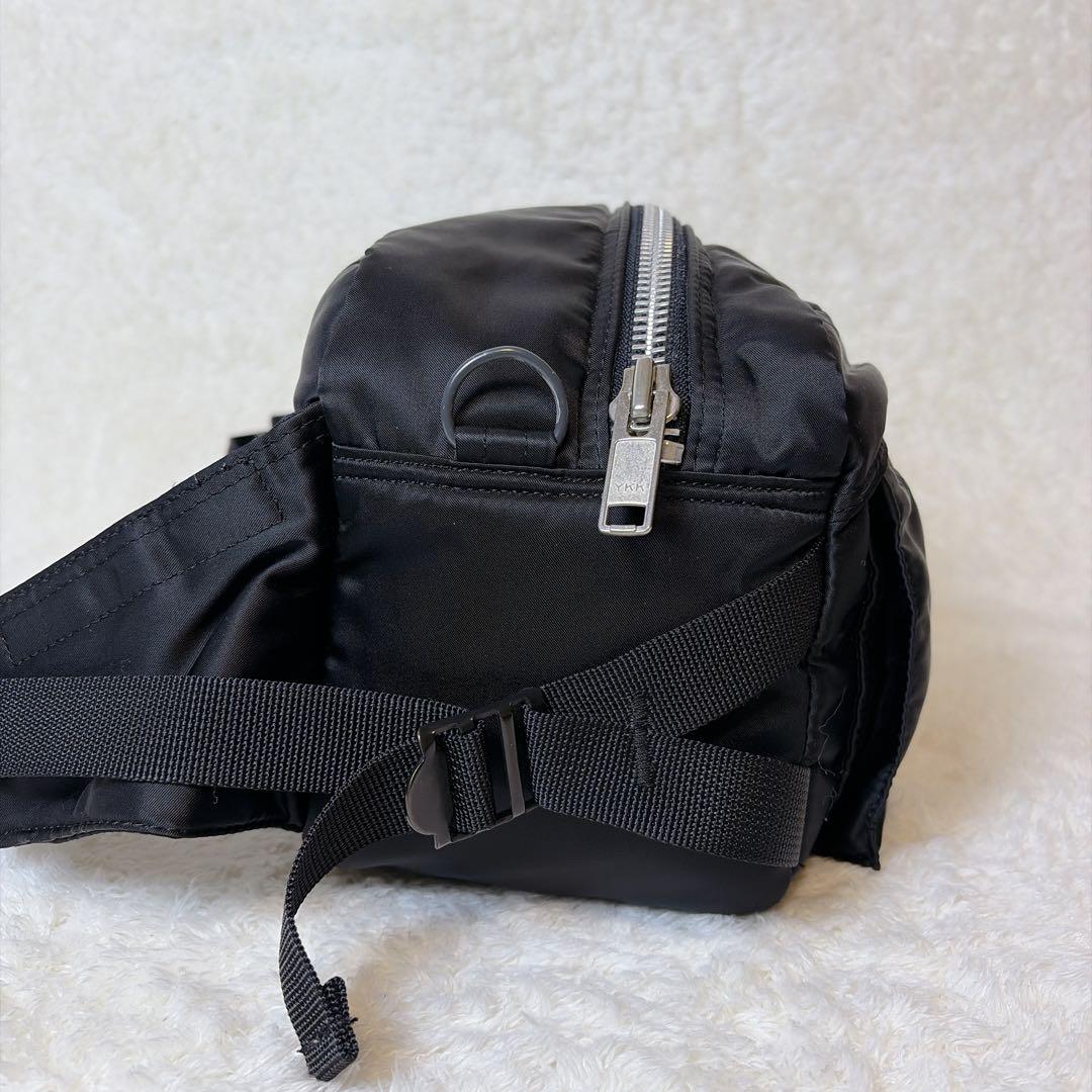 【美品】PORTER タンカー 2way ボディバッグ ウエストバッグ ブラック