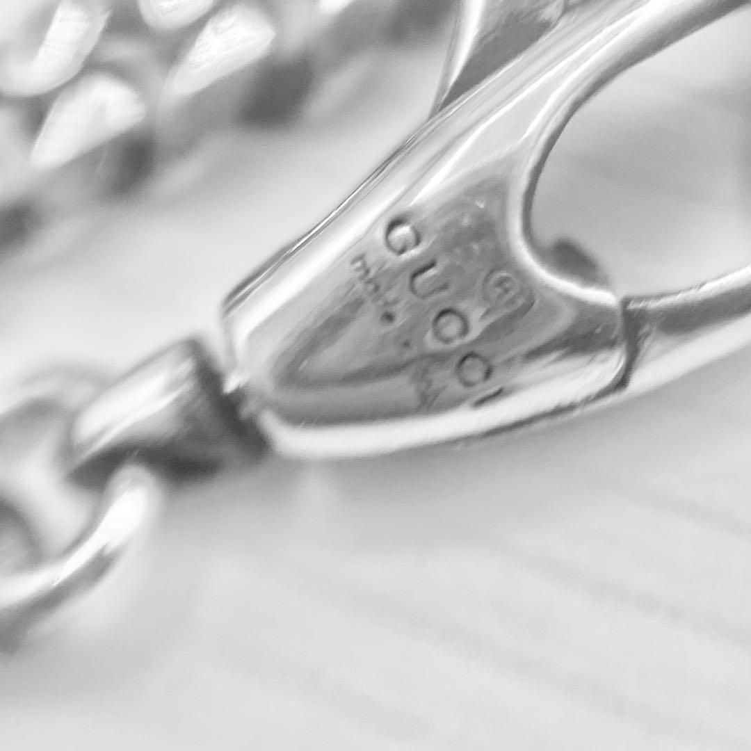 【現行/美品/希少】GUCCI ネックレス　喜平　燻　インターロッキング