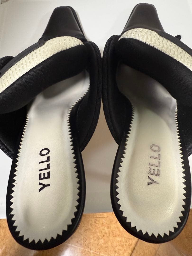 ☆*様 YELLO MONO SNEAKER MULES ブラック/ホワイト M