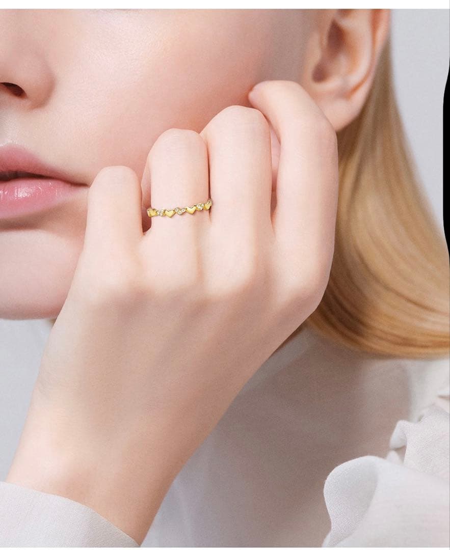 ⚫︎るるるん⚫︎AHKAH アンハートパヴェ リング