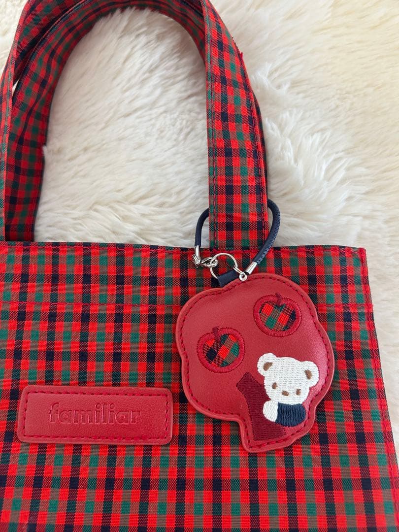 familiar チェック柄トートバッグ