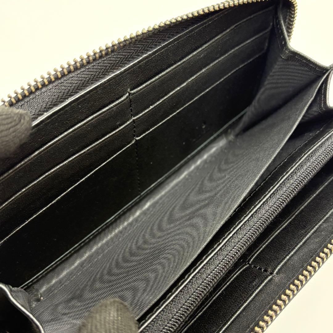 GUCCI グッチ　長財布　ラウンドファスナー　GG シマ　シェリーライン