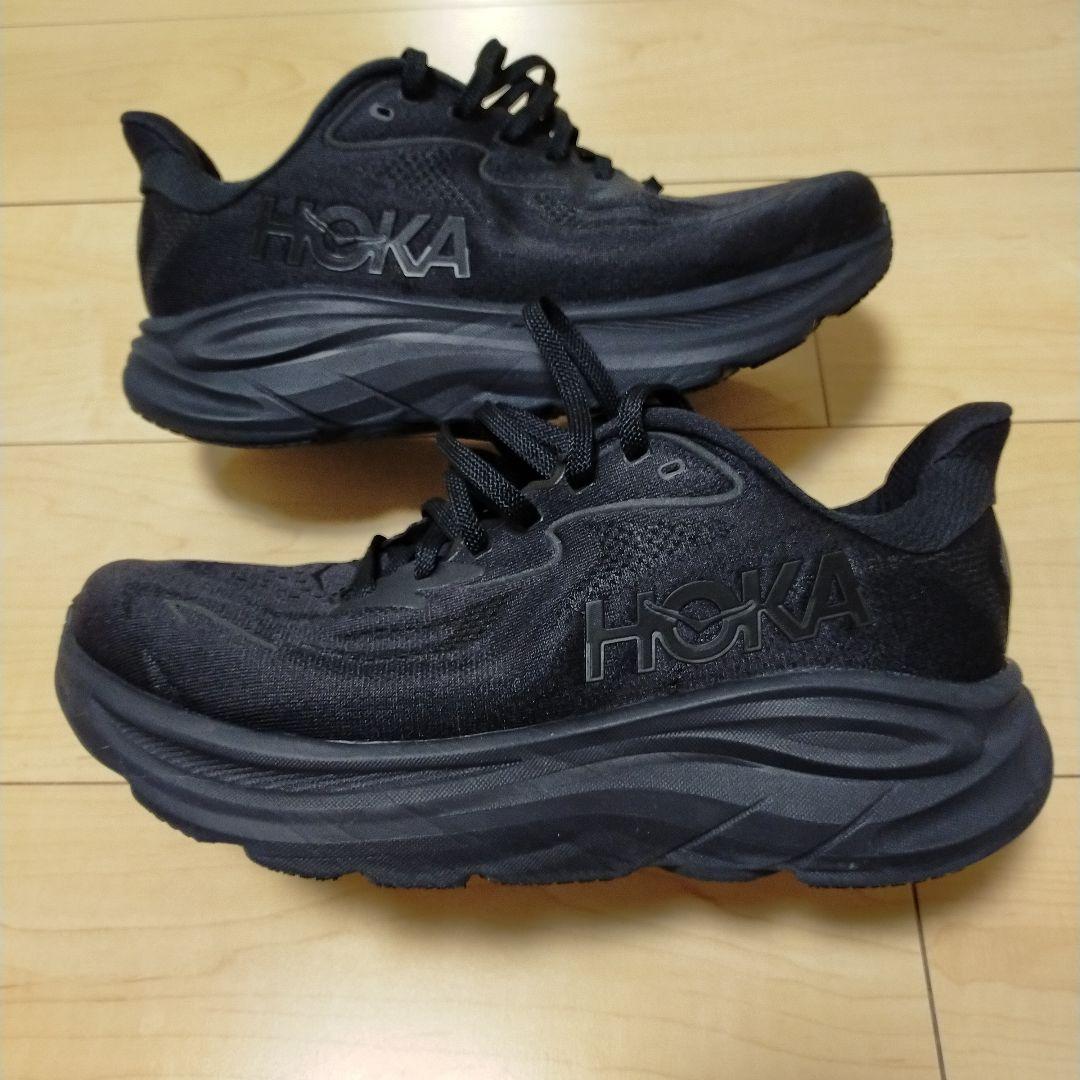 (美品)HOKA クリフトン10 エクストラワイド　26cm ブラック