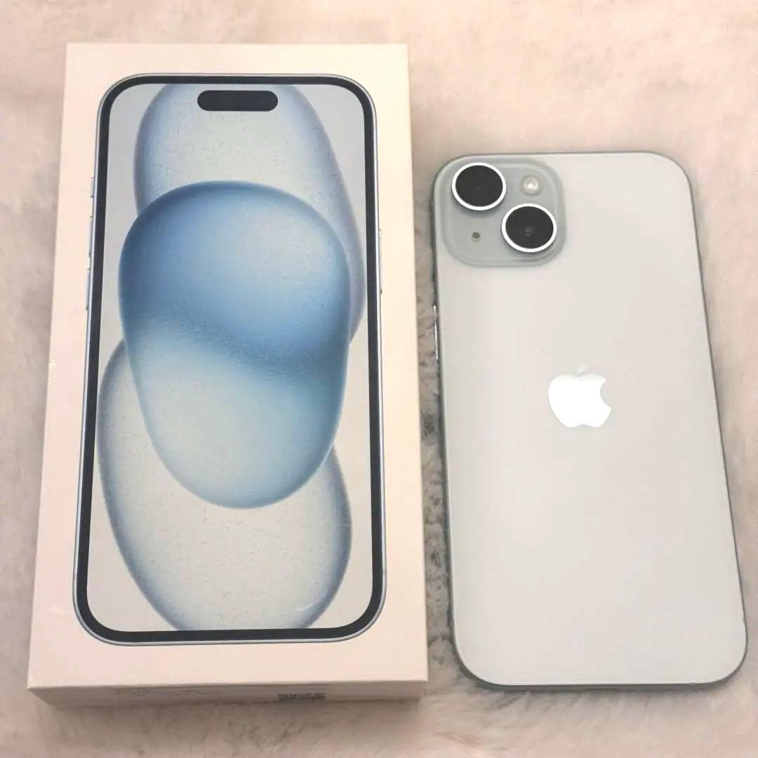 【美品】iPhone15 128GB ブルー バッテリー96%