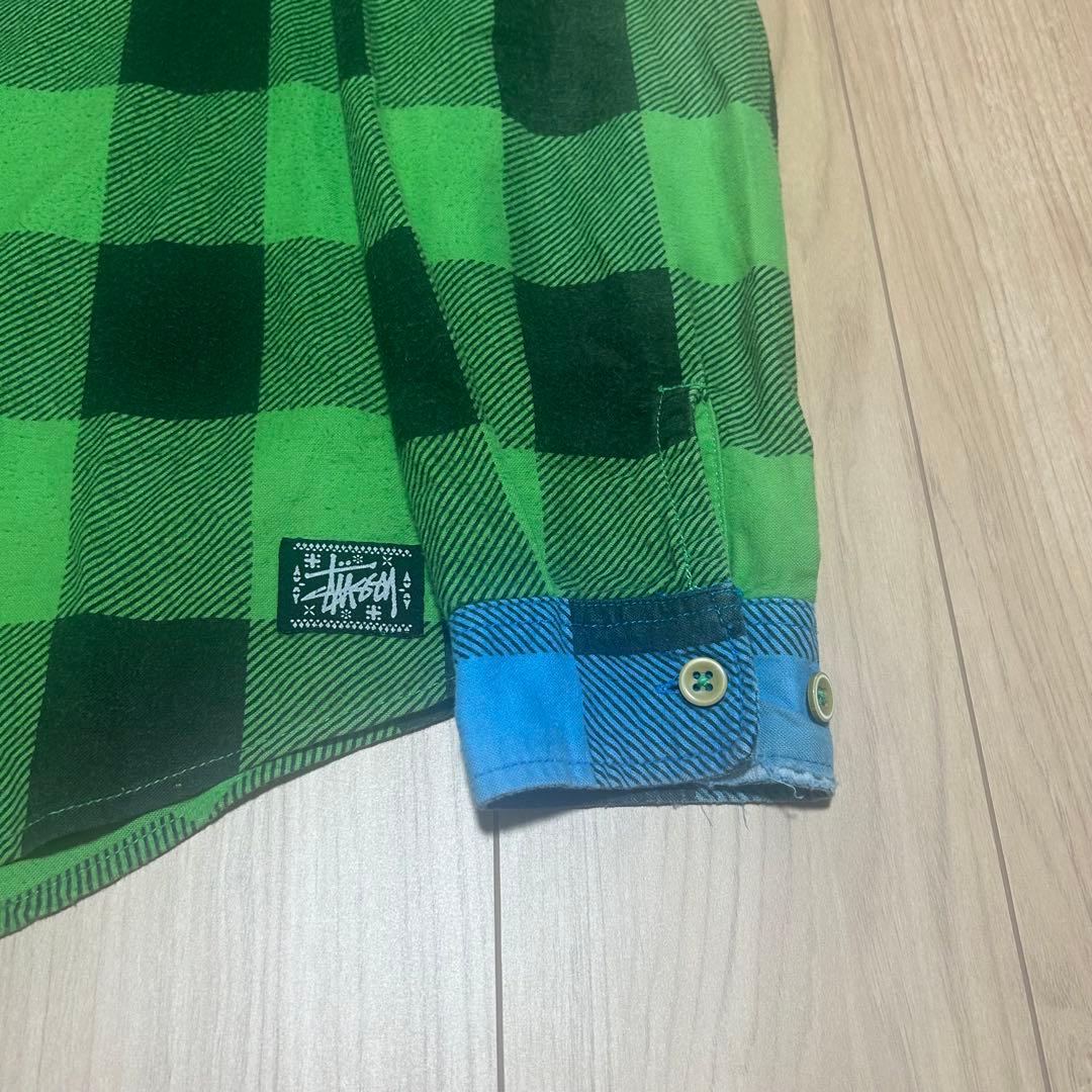 「希少」Stussy block check shirt