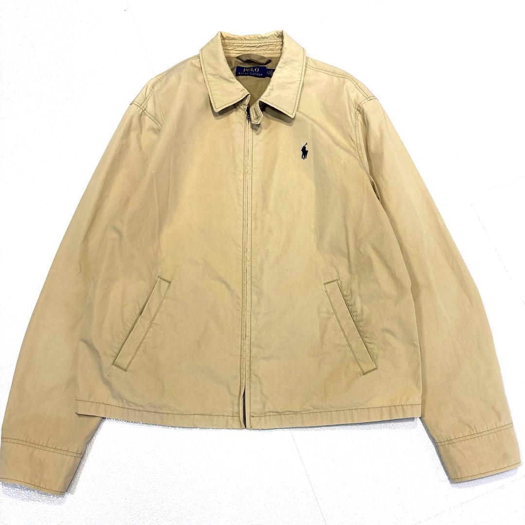 【L /近年】ラルフローレン　スイングトップ　ジャンパー　ジャケット　ベージュ