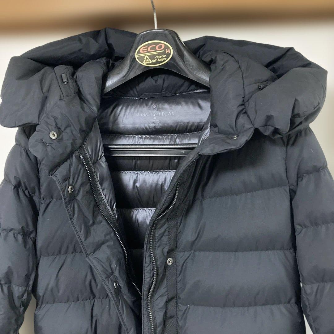 ユニクロ+Jウルトラライトダウンフーデットコート　ブラックM