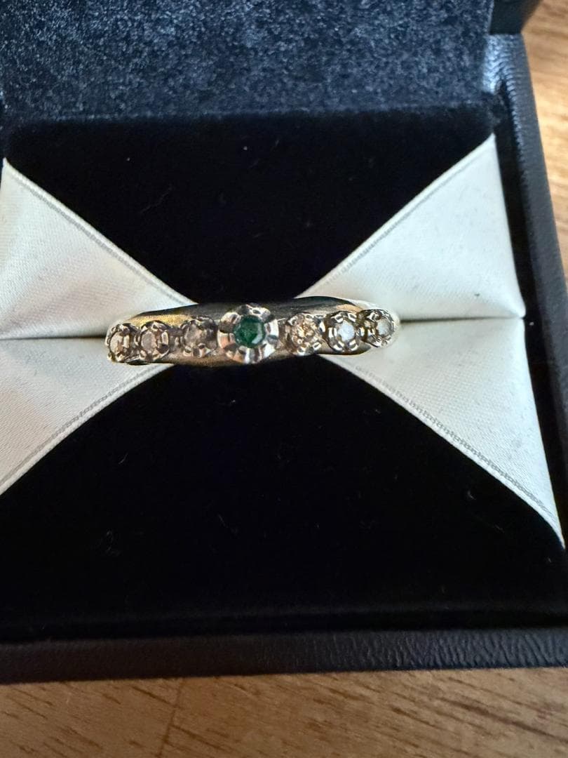 rosa maria エメラルド ダイヤモンドリング　シルバー925