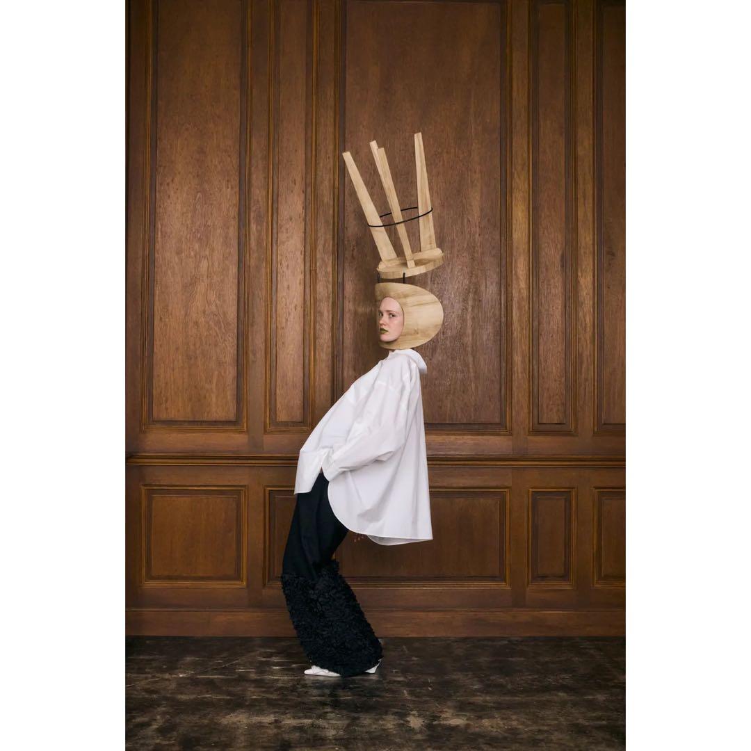 ENFOLD 25aw NAPE SHIRT エンフォルド 長袖シャツ ホワイト