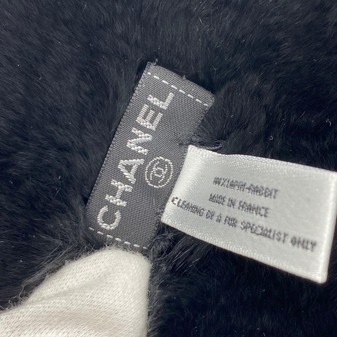 美品 シャネル CHANEL ココマーク ネックウォーマー マフラー ラパン