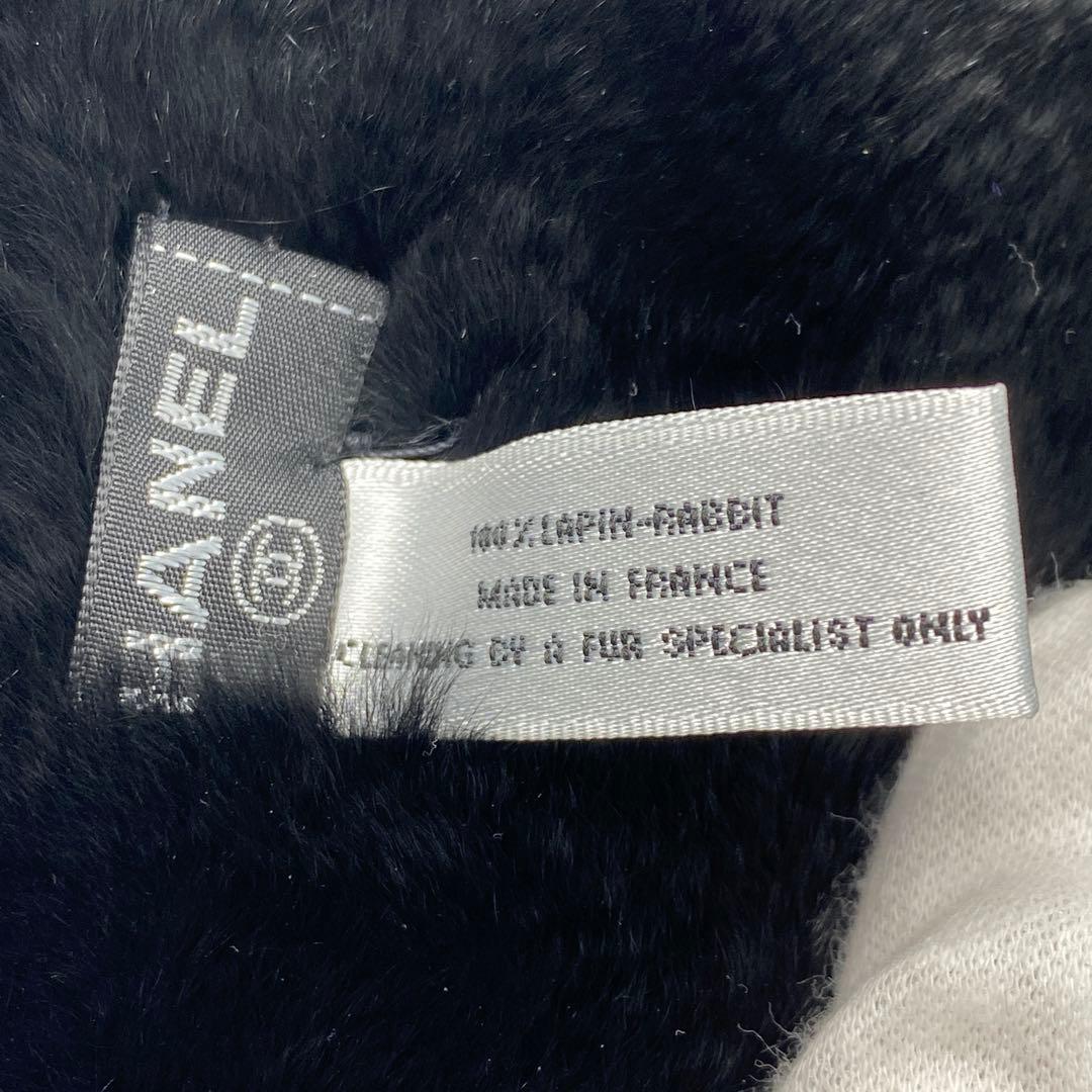 美品 シャネル CHANEL ココマーク ネックウォーマー マフラー ラパン