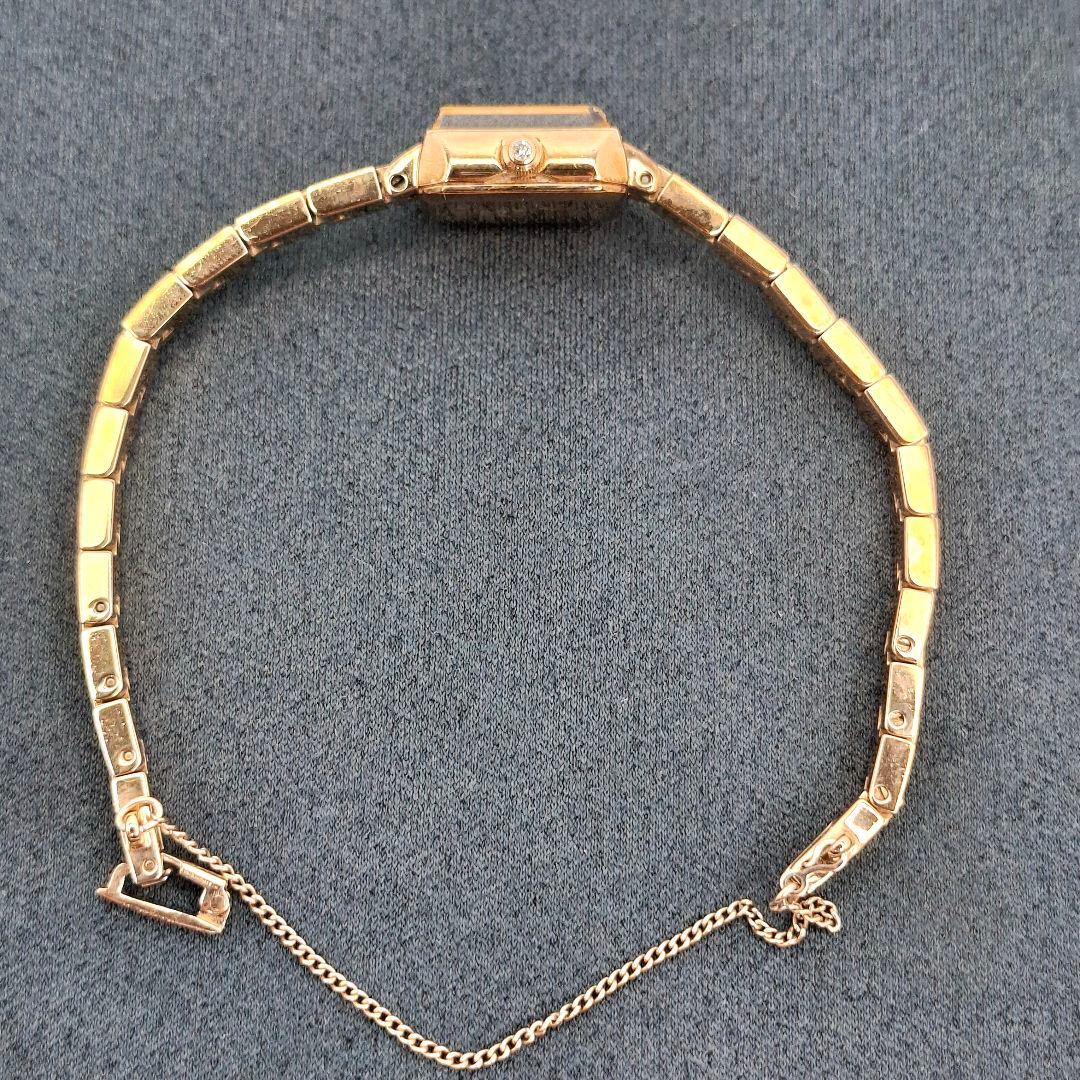 ✨箱付 アガット agete 0.02ct ダイヤ ピンクゴールド シェル文字盤