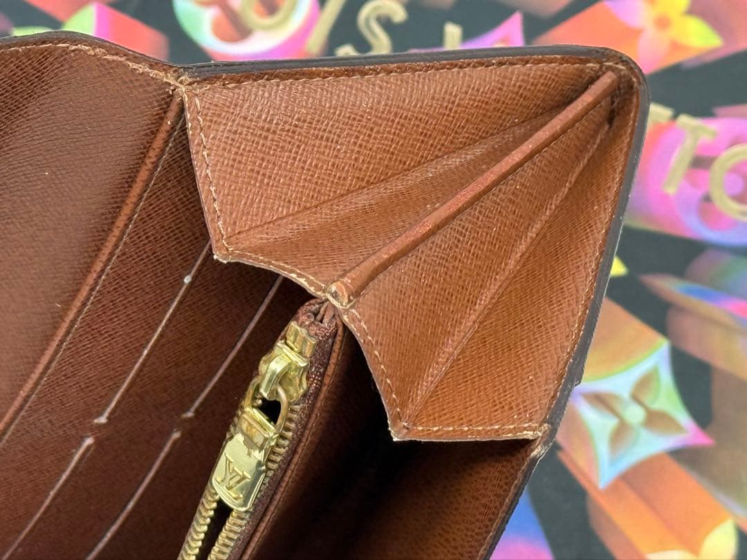 LOUIS VUITTONルイヴィトン　6枚カード入れ付き二つ折り長財布