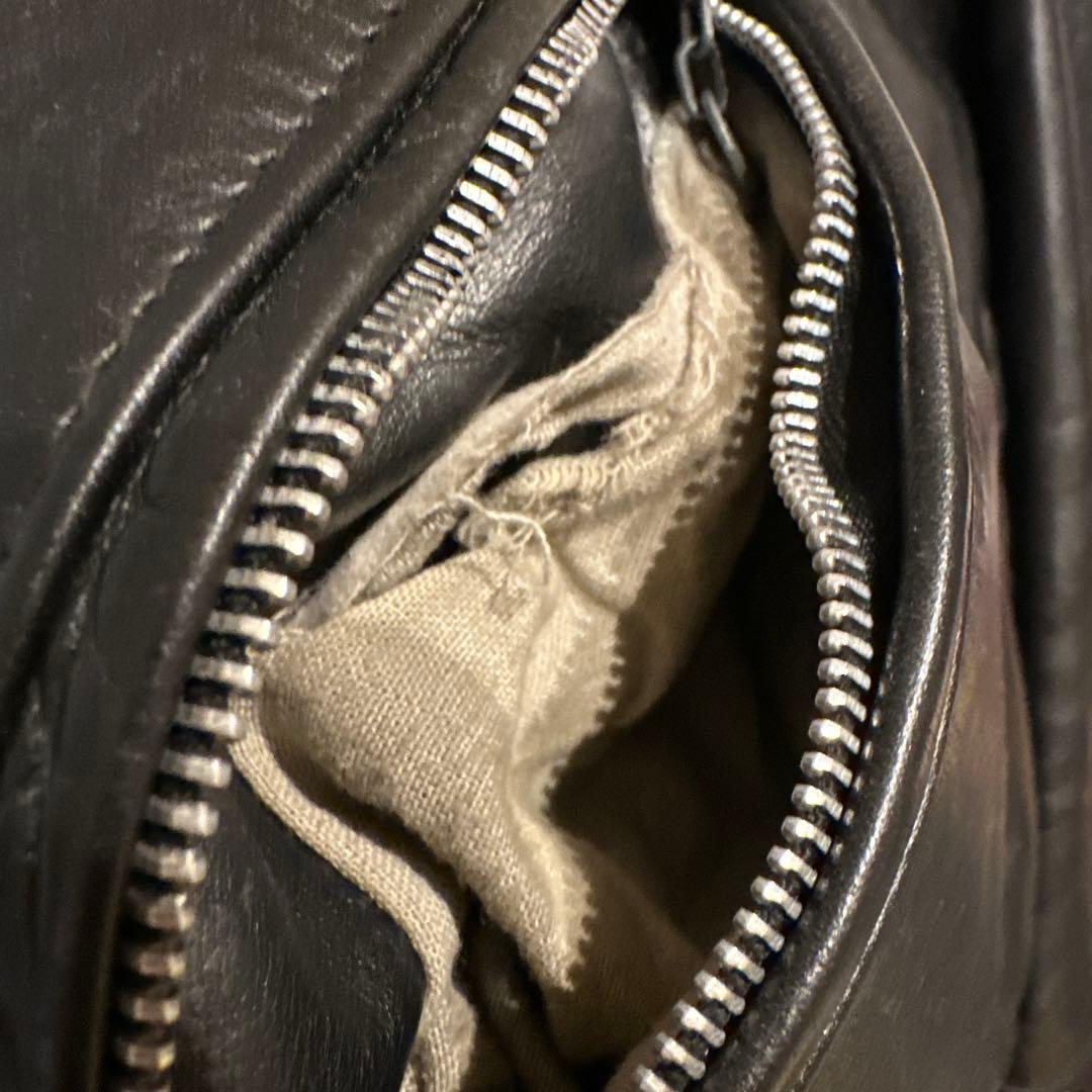 ト*コ様 希少サイズ米国製schott シングルライダース 42サイズ　黒