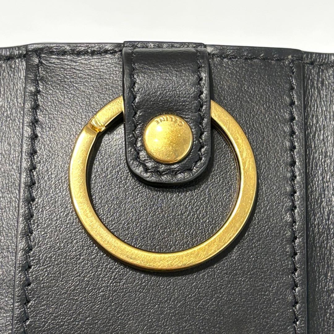 CELINE トリオンフ 6連 キーケース セリーヌ ブラック キーリング