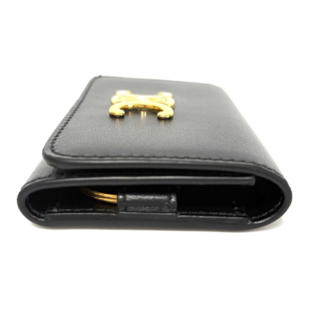 CELINE トリオンフ 6連 キーケース セリーヌ ブラック キーリング