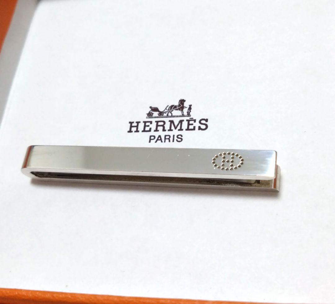 超希少　HERMES　エブリン　マネークリップ　タイピン　Silver925