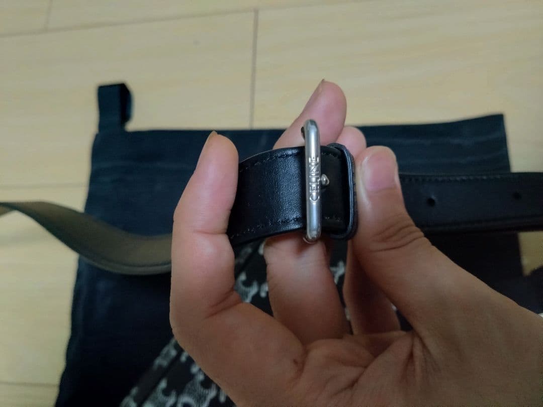 CELINE ブラックトリオンフ メッセンジャーバッグ