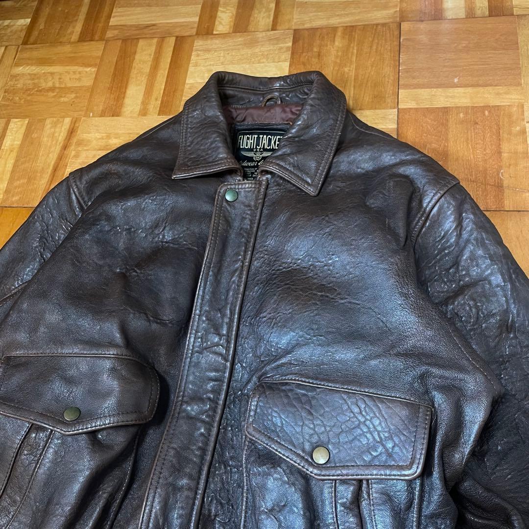 ジャケット・アウター 90s A-2 Leather Flight Jacket VINTAGE