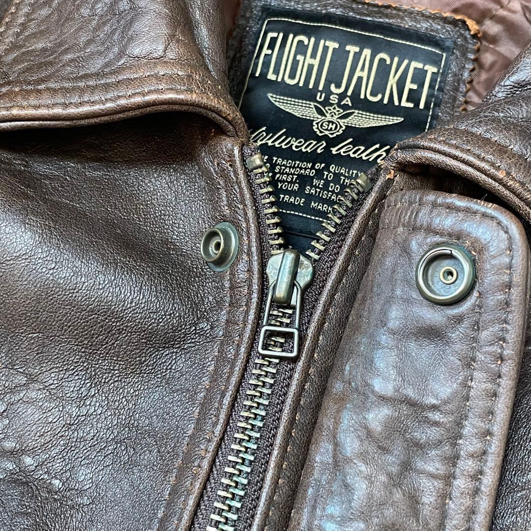 ジャケット・アウター 90s A-2 Leather Flight Jacket VINTAGE