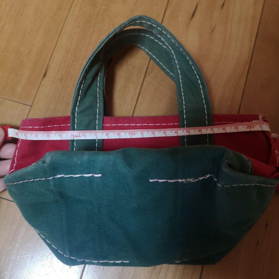 L.L.Beanトートバッグ 赤×緑 vintage