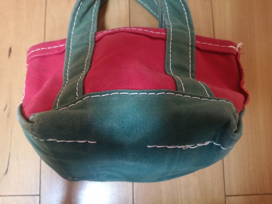 L.L.Beanトートバッグ 赤×緑 vintage