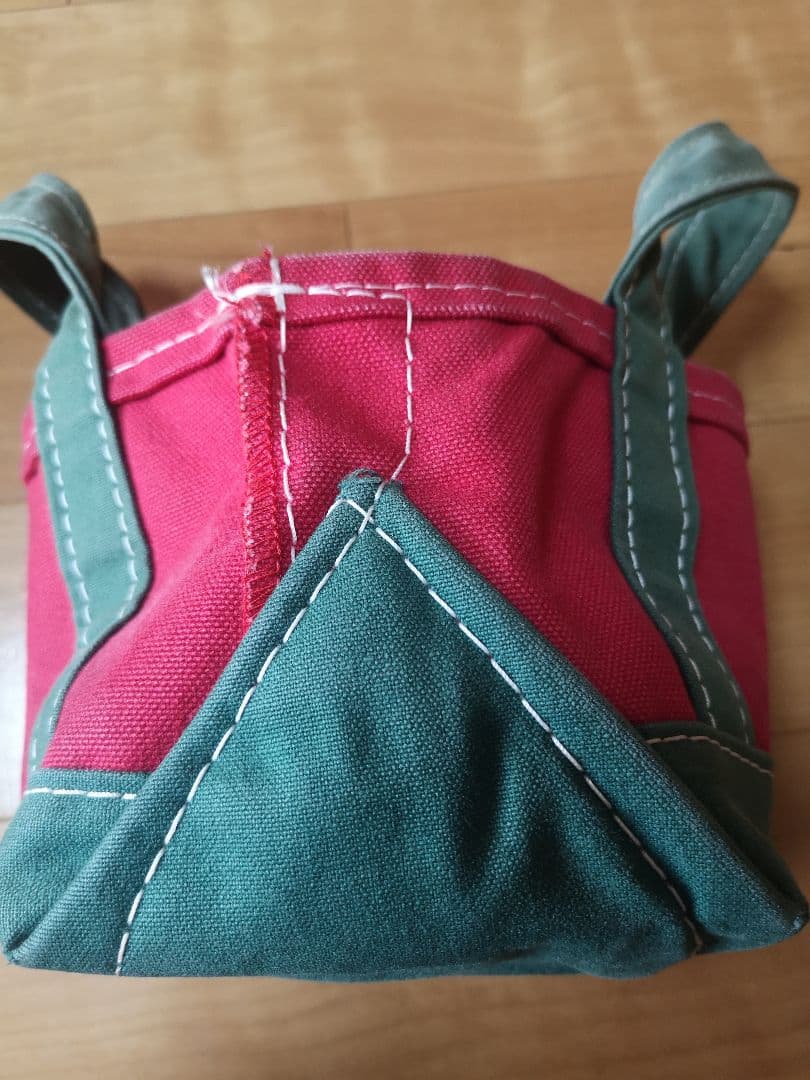 L.L.Beanトートバッグ 赤×緑 vintage