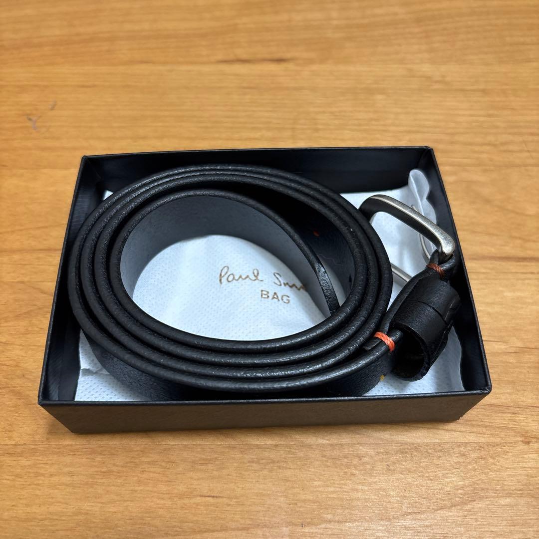 カラーステッチ エンボスロゴ ベルト ポールスミス