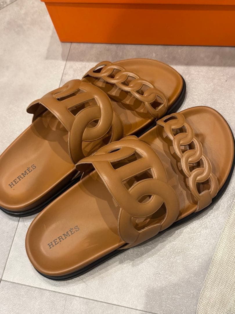 HERMES サンダル エクストラ キャメル