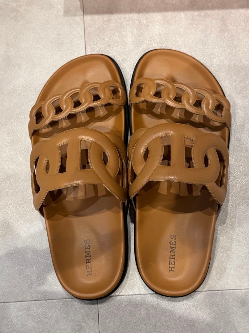 HERMES サンダル エクストラ キャメル