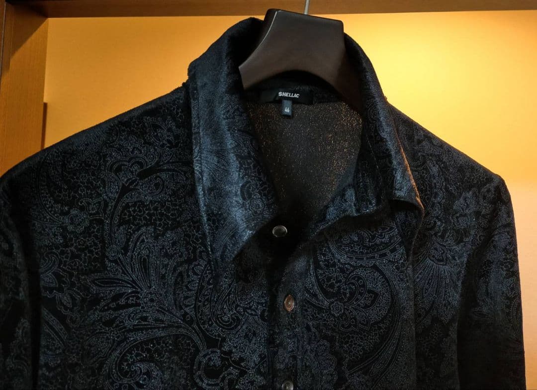 【美品￥25000】シェラック ジャガード 総柄 シャツ カットソー 5351