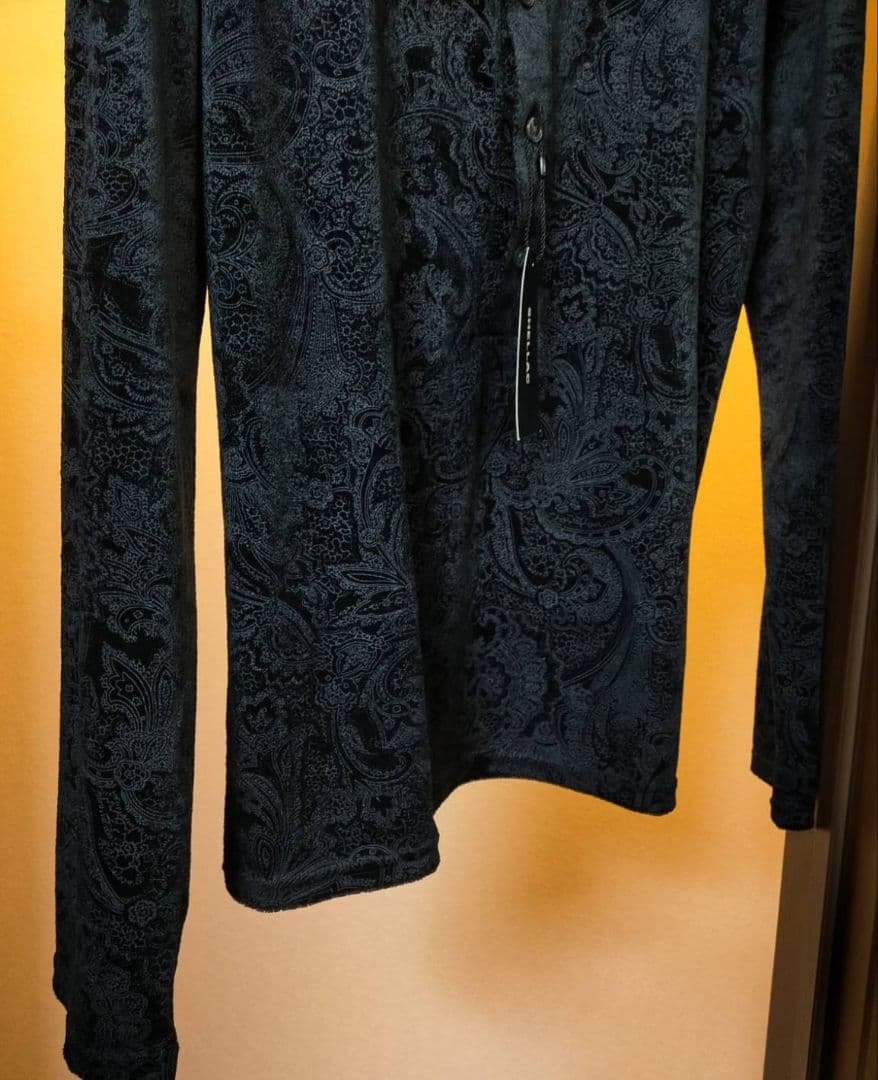 【美品￥25000】シェラック ジャガード 総柄 シャツ カットソー 5351