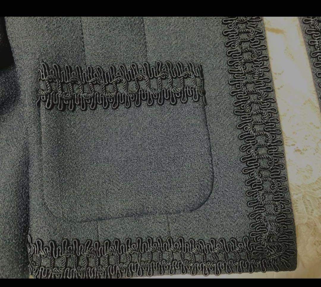 美品クレージュ　スーツ　ノーカラー　ワンピース　ジャケット　刺繍　セレモニー