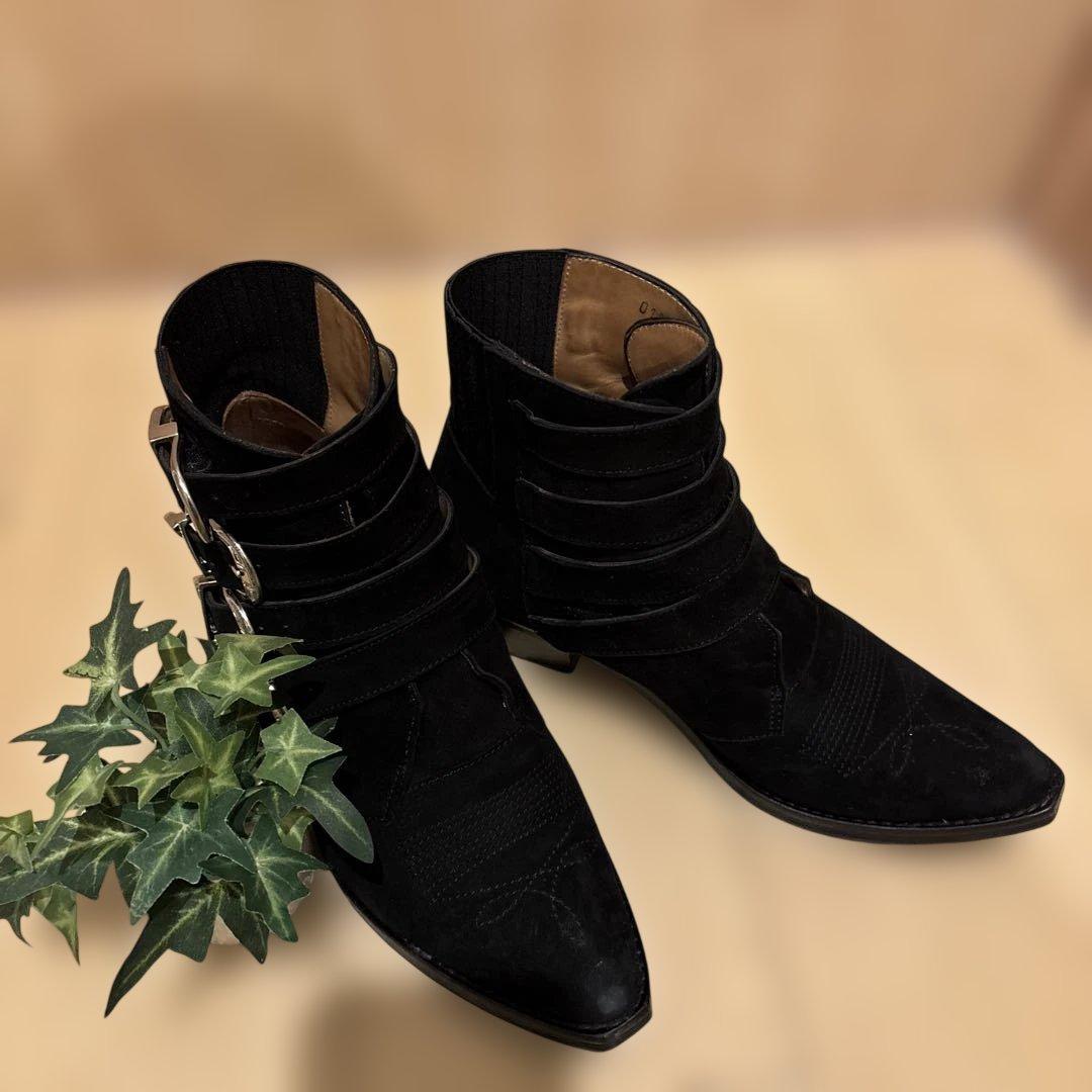TOGA PULLA レディースショートブーツ Black Suede 38
