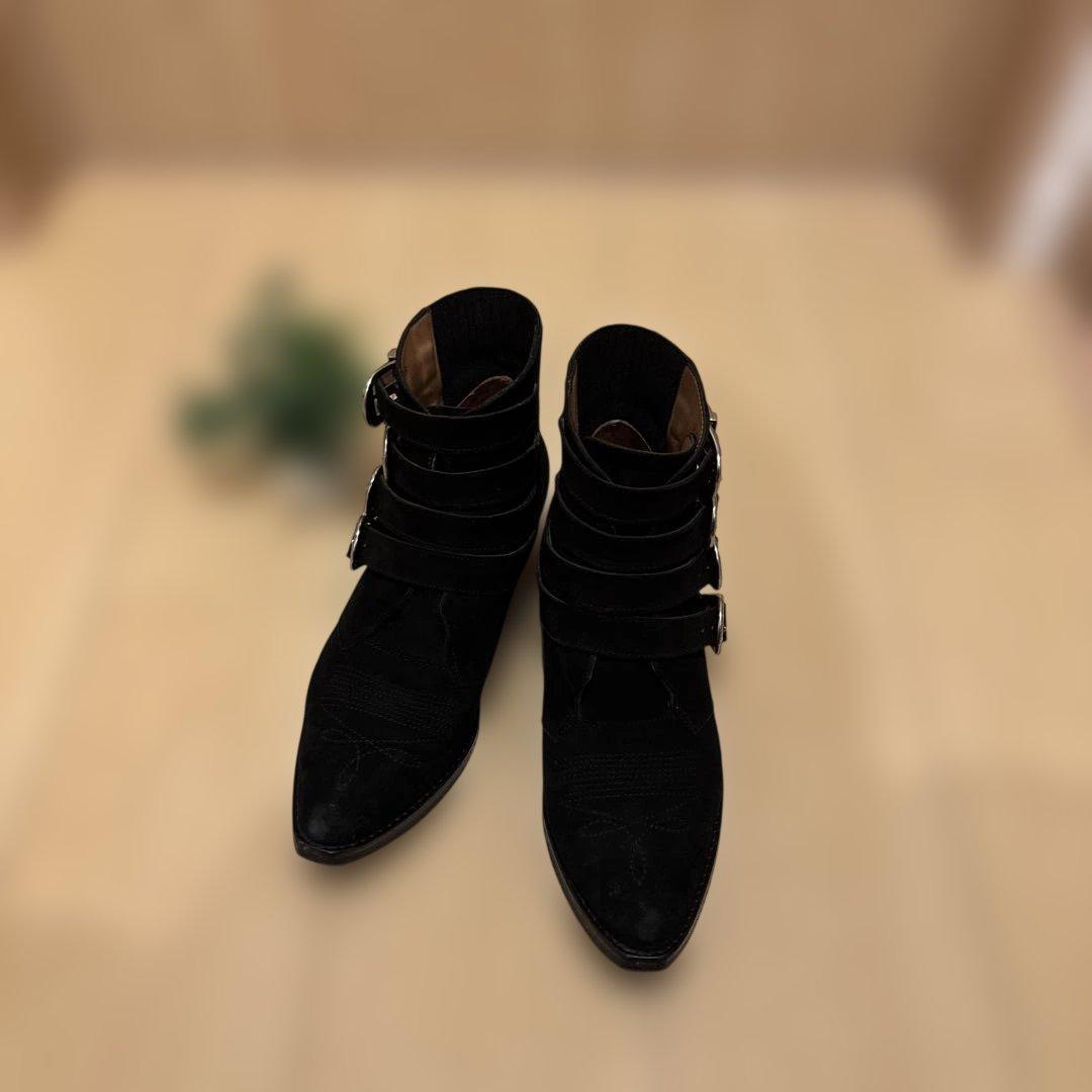 TOGA PULLA レディースショートブーツ Black Suede 38