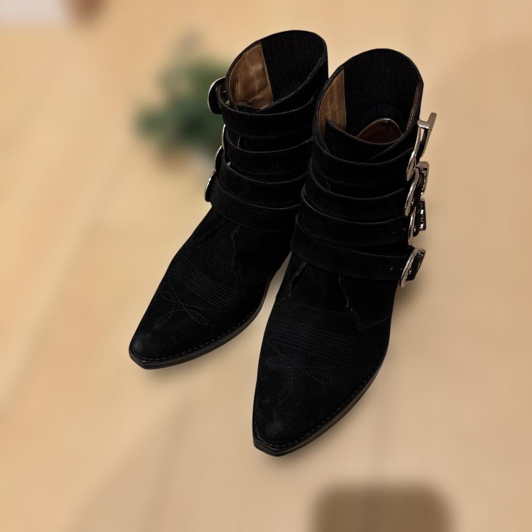 TOGA PULLA レディースショートブーツ Black Suede 38