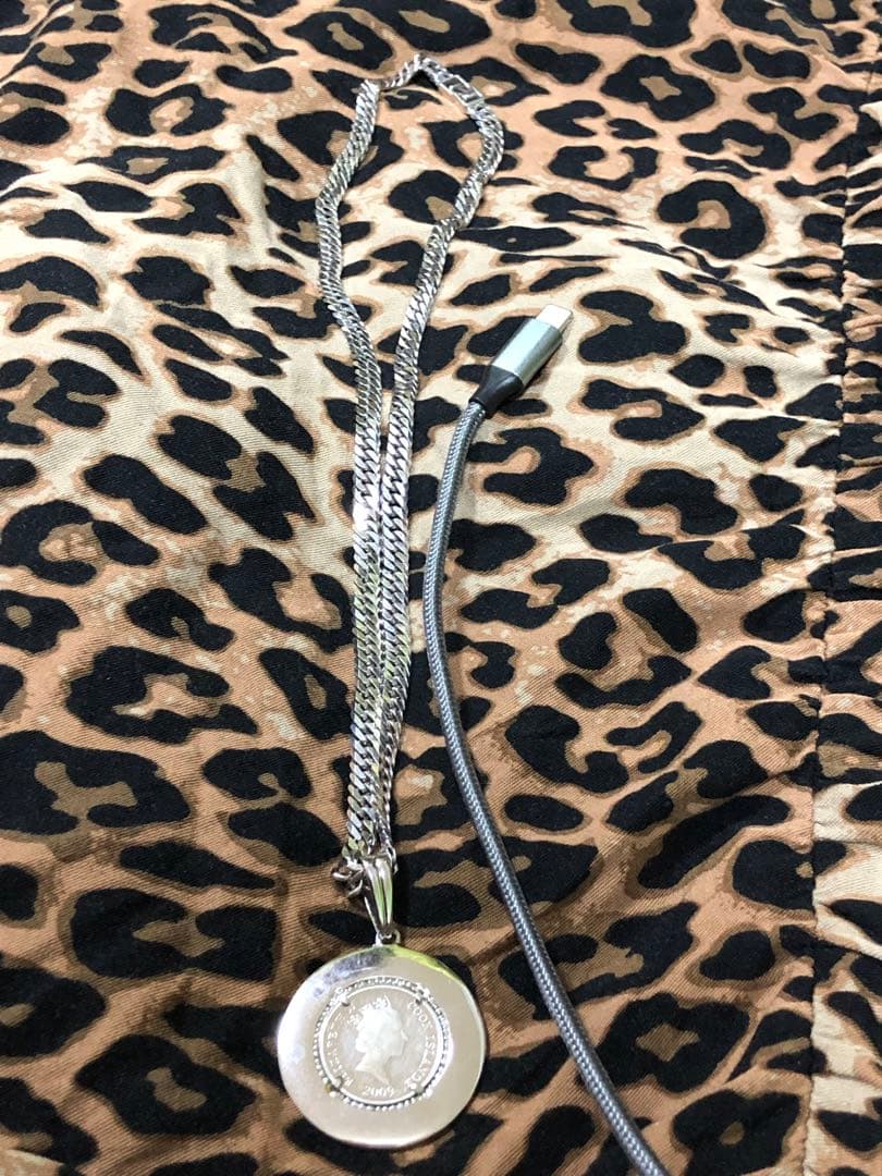 純銀　イルカ　1/10オンス　エリザベス2世　メンズネックレス　シルバー