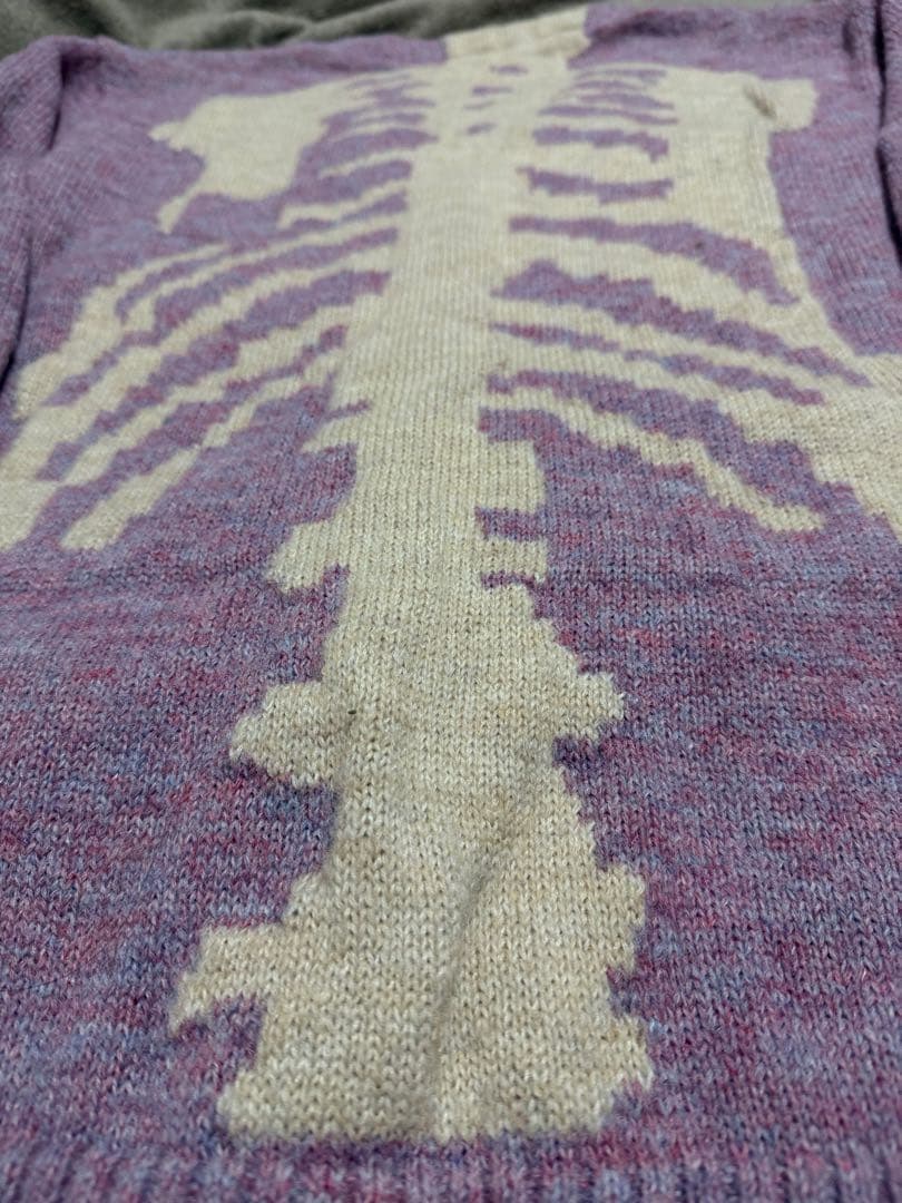 未使用 セーター カーディガン 骨格 スカル 日本スカジャン unisex 美品