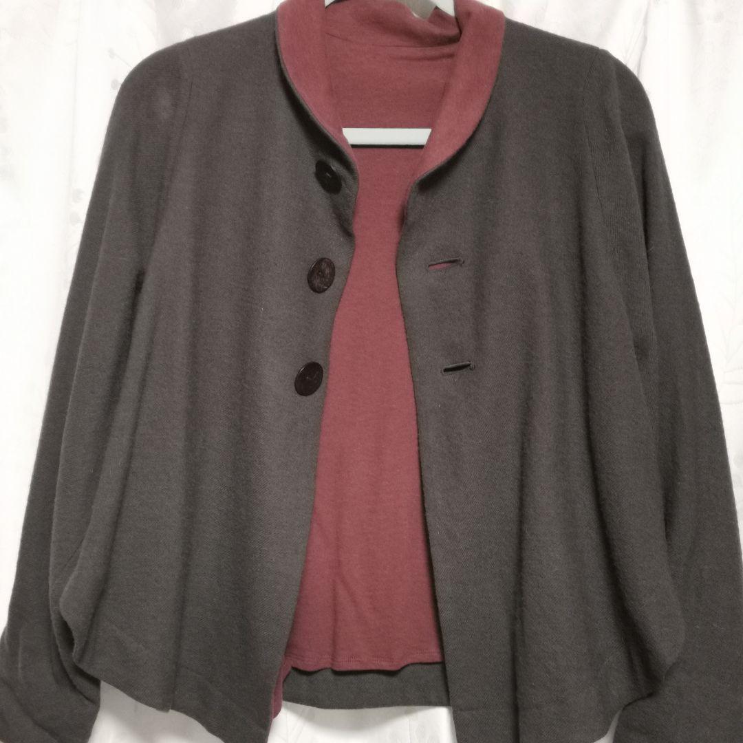 【きみさん】ヨーガンレール　ウールショートジャケット ブラウン M