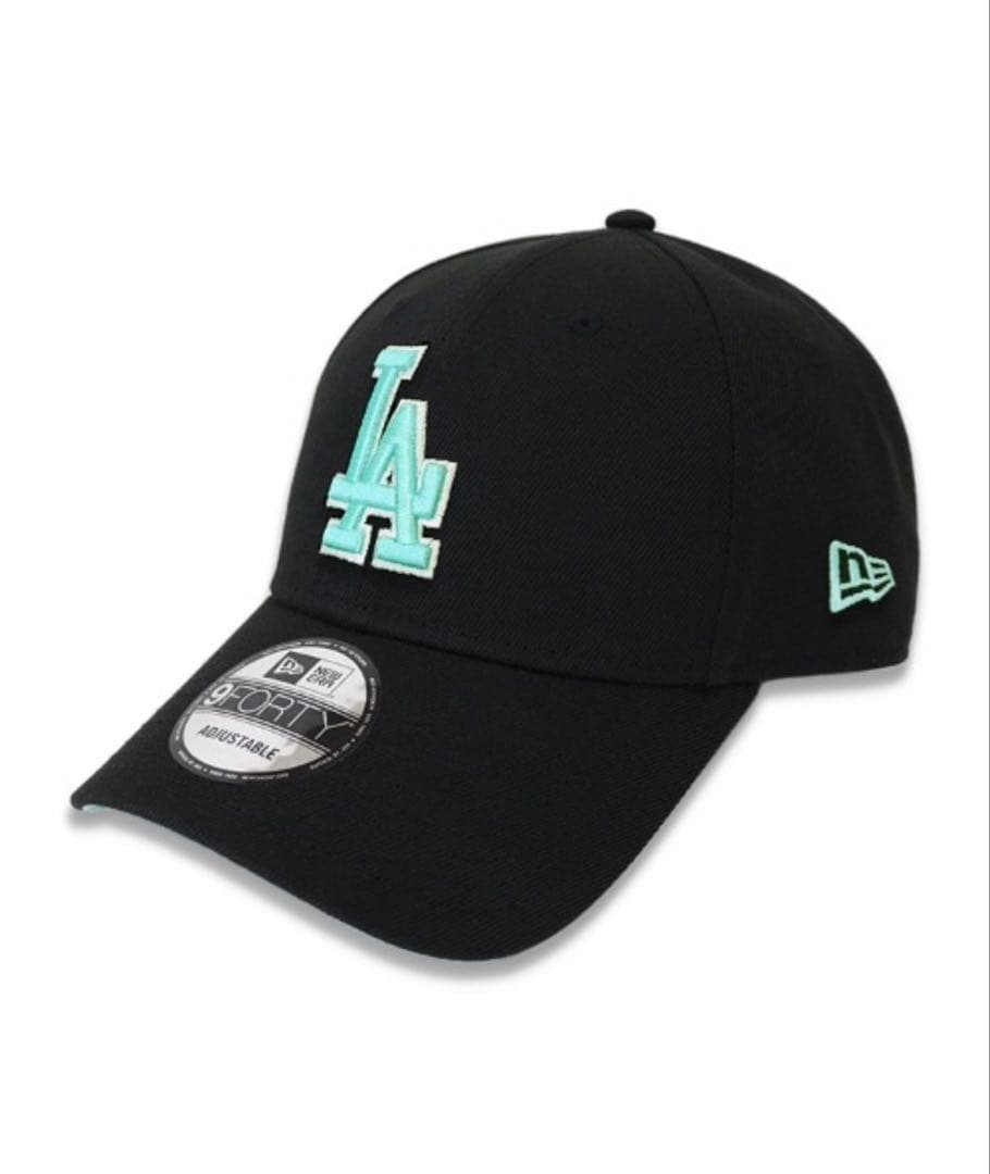 New Era 9FORTY ブラック/ミント キャップ　ティファニーブルー希少