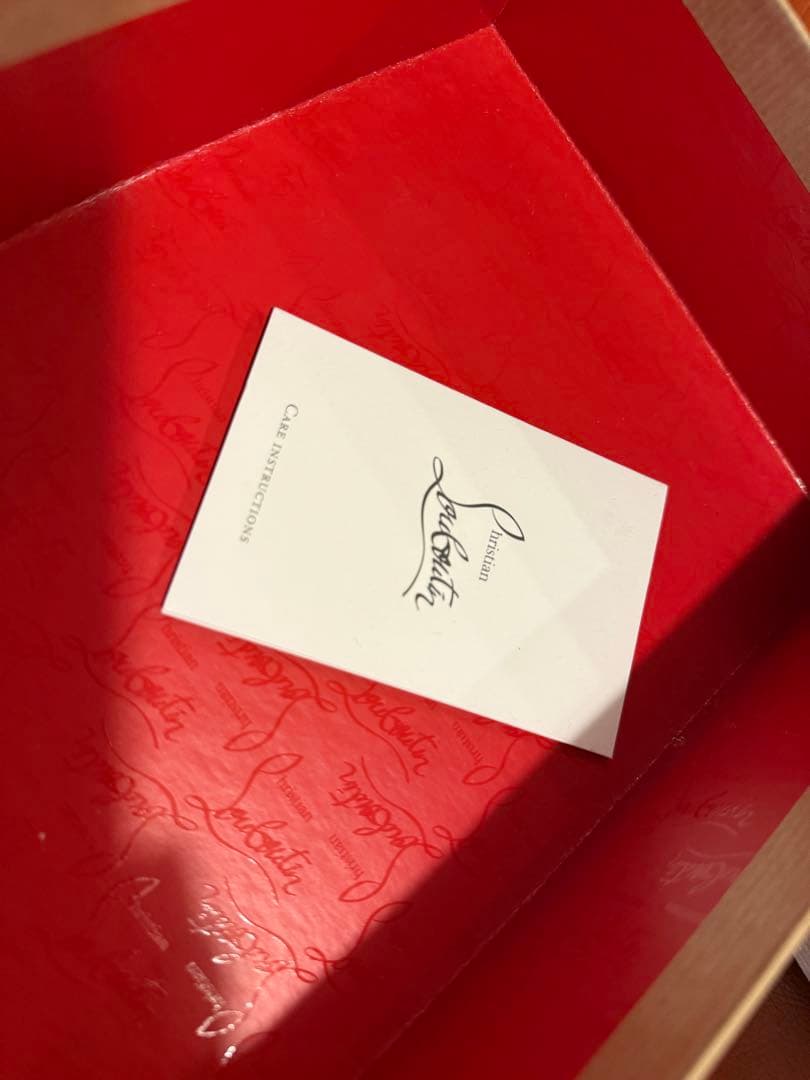 クリスチャンルブタン　ネイビー 長財布 赤内装