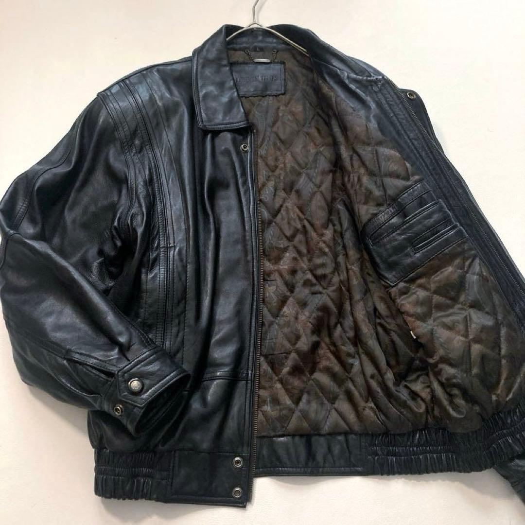 【RAYA】LIBERTE’ TEMPS 短丈レザージャケット 黒 L