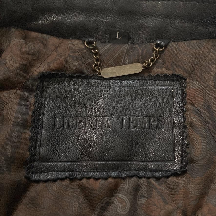 【RAYA】LIBERTE’ TEMPS 短丈レザージャケット 黒 L