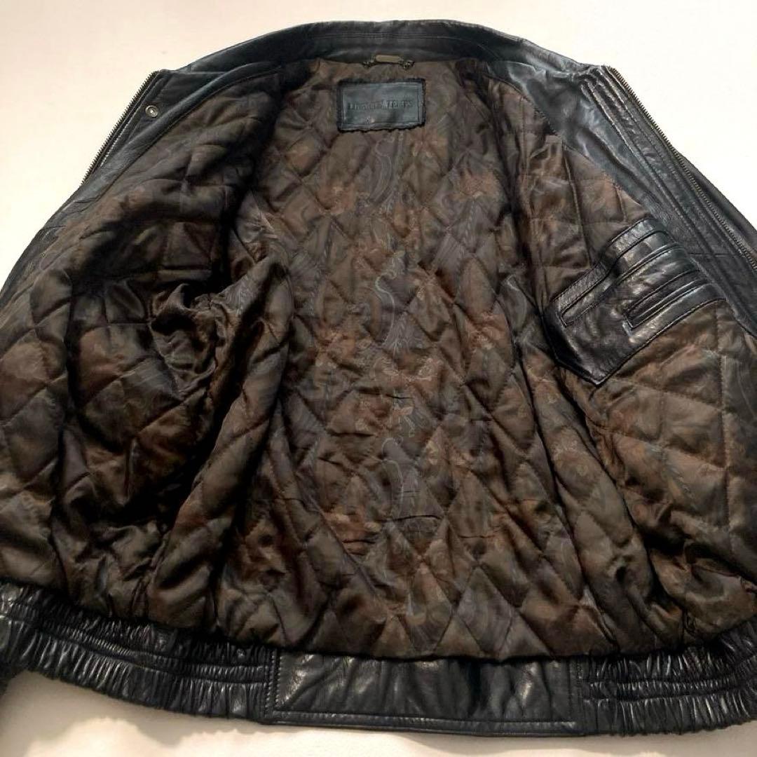 【RAYA】LIBERTE’ TEMPS 短丈レザージャケット 黒 L